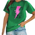 thumbnail image 1 of XZNGL Womens Fashion Solid Short Sleeves Summer O-Neck Short Sleeves Tops T-shirt, 1 of 9