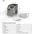thumbnail image 2 of Gymax Machine à Glaçons Portative, Capacité de 40 lb, de Comptoir, Autonettoyante, en Acier Inoxydable, 2 of 10