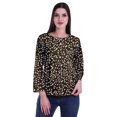 thumbnail image 1 of Moomaya Haut à Manches Longues Imprimé avec Patte de Boutonnage, Col Rond, Tunique d'Été Décontractée pour Femme, 1 of 5