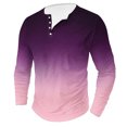 thumbnail image 1 of AherBiu Plus Size Mens Long Sleeve Shirts Stretch Athletic Button Shirt Lightweight Comfy Fall Gradient Sports Shirts, 1 of 4
