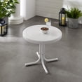 thumbnail image 4 of Afuera Living Contemporary Metal Steel Patio End Table in White, 4 of 6