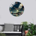 thumbnail image 2 of Abbracc Round Wall Clock, Battery Operated, 12 Inches Silent Wall Clocks for Living Room/Bedroom/Kitchen, Large Digital Display, Decorative Wall Clock The Earth Landscape, 2 of 8