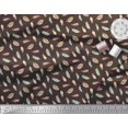 thumbnail image 3 of Soimoi Brown Rayon Fabric Artistic Feather Print Fabric by Yard 56 Inch Wide, 3 of 5