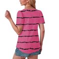 thumbnail image 3 of BVOFAR Chemises à Oeillets à Rayures pour Femmes 2025 Été Blouses à Col Rond Mode T-Shirts à Manches Courtes Chic Décontracté Hauts Coupe Ample, 3 of 7