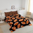 thumbnail image 3 of Erosebridal Brown Rugby Comforter Sets Toddler Size, American Football Comforters & Duvets, Ball Game Decor, Reversible 2 Pieces, 3 of 7