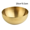 thumbnail image 1 of 12/15/20cm Stainless Steel Salad Bowl Rice Noodle Ramen Bowl Gold Silver Kitchen Tableware Food Container Mixing Bowls, 1 of 10