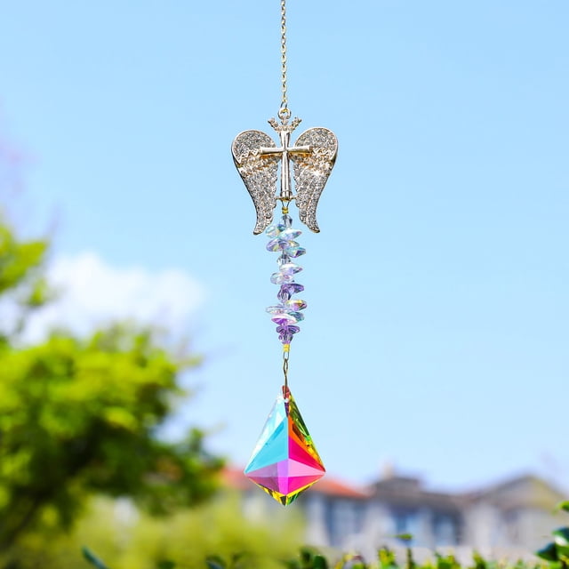 Dvkptbk Catcher Courtyard Wind Chime Decorative Glass Pendant