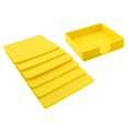 thumbnail image 4 of ziyahi Square Drinks Coaster Silicone Cup Tea Mat Square Cup Holder Mug Glasses Set Yellow, 4 of 8
