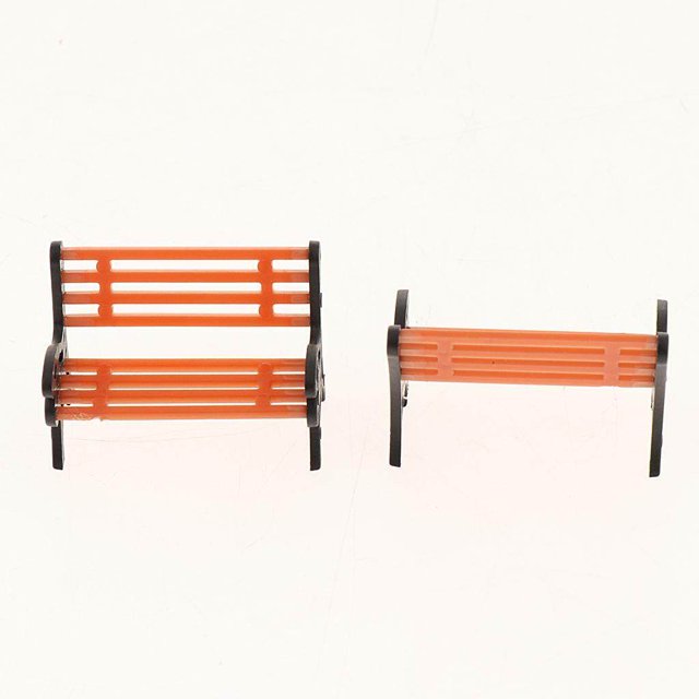 VONKY Train Railroad Diorama Park Bench for DIY Sand Table Model 1:75 white G