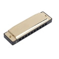 thumbnail image 3 of G Key Harmonica, Playing Harmonica ABS+metal 10 Hole Harmonica  For Professional For Beginner Red,Gold,Silver, 3 of 8