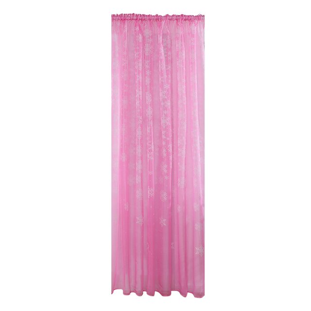 WIFKLSIIPG 1PCS Christmas Snowflake Curtain Tulle Window Treatment Voile Drape Valance