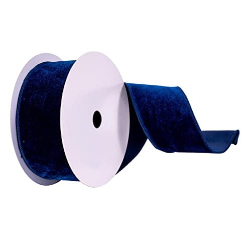 Ruban en Velours Bleu Minuit 2,5 Pouces X 10 Yd