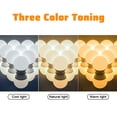 thumbnail image 2 of Mistaha Vanity Table LED Mirror Lights with USB Touch Switch, 3-Color Dimmable Bulbs, Long Press for Infinite Brightness Adjustment, 2 Bulbs, 2 of 6