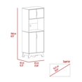 thumbnail image 3 of FM FURNITURE Brussel Armoire de Garde-Manger pour Micro-Ondes à 2 Portes en Bois d'Ingénierie, Blanc, 3 of 7