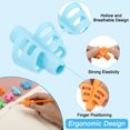 thumbnail image 3 of Unique Bargains 6 Pcs 2 Fingers Handwriting Pencil Grippers, Light Blue, 3 of 6