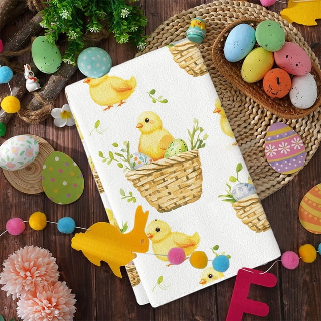 Nilvkv Serviette de Cuisine en Polyester pour Pâques