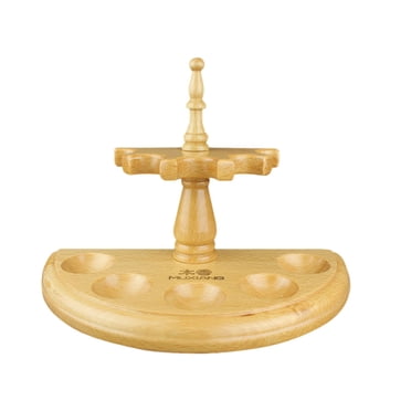 keepw Smoking Pipe Holder Hand Carved Wooden Stand For Tobacco Pipes Wooden Tobacco Pipe Stand Stylish Wood color