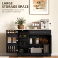 thumbnail image 4 of Buffet Bahut de 41 Pouces avec Tiroir de Rangement, Tablette Ajustable, Noir, 4 of 10