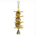 thumbnail image 1 of Parrot Hanging Toy Chewing Bite Rattan Balls Grass Swing Bell Bird Parakeet Cage Accessories Multicolored Original Color, 1 of 6