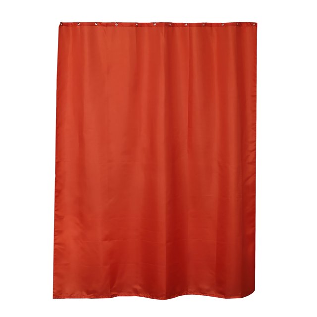 Rideau de Douche Orange Extra Long en Polyester à 12 Anneaux 79 Pouces L x 71 Pouces L