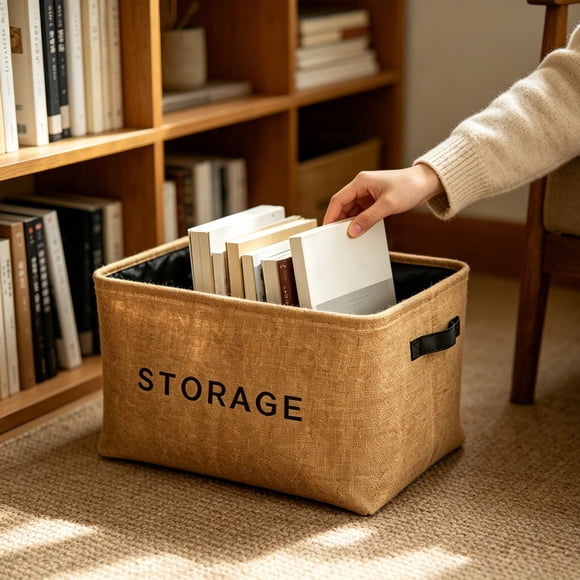 Vacemry Foldable Storage Bins, Collapsible Fabric Storage Containers With Handles, Lidded Or Lidless Design For Wardrobe Shelf Nursery Bedroom Living Room Organization, Space-Saving Home Storage