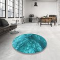 thumbnail image 4 of Ahgly Company Machine Washable Indoor Rectangle Transitional Dark Cyan Green Area Rugs, 5' x 7', 4 of 7