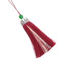 thumbnail image 3 of Tassel Keychain Hanging Pendant Exquisite Key Chain Lovely Retro Vintage Keys Ring with Lanyard Auto Accessories Bag Backpack Silver Gray, 3 of 6