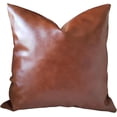 thumbnail image 1 of Housse de Coussin en Cuir Végane - Taille et Ajustement Parfaits (Camel Rouille), 1 of 8