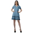 thumbnail image 1 of Moomaya Tunique à Manches Courtes Robes de Cocktail pour Femmes Robe en Coton Uni Extensible, 1 of 5