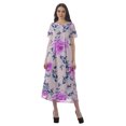 thumbnail image 1 of Moomaya Tunique à Manches Courtes pour Femmes, Robes de Cocktail en Coton Flex Imprimées, 1 of 5