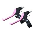 thumbnail image 1 of Siruishop 2 Pieces Bike Brake Lever Three Finger Compatibility Replacement Accessories Black and Pink, 1 of 8