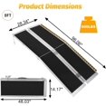 thumbnail image 2 of BeesClover Portable Wheelchair Ramp, Non-Slip Aluminum Handicap Ramps for Steps, 600 Lbs Capacity Foldable Threshold Wheelchair Ramps, 2 of 6