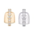 thumbnail image 3 of Hip Pop Tooth Crystal Grill Mouth Teeth Gold Silver Plated Grills Single Caps with Teether Pliers Decoration Rapper Jewelry Gift Gold, 3 of 8
