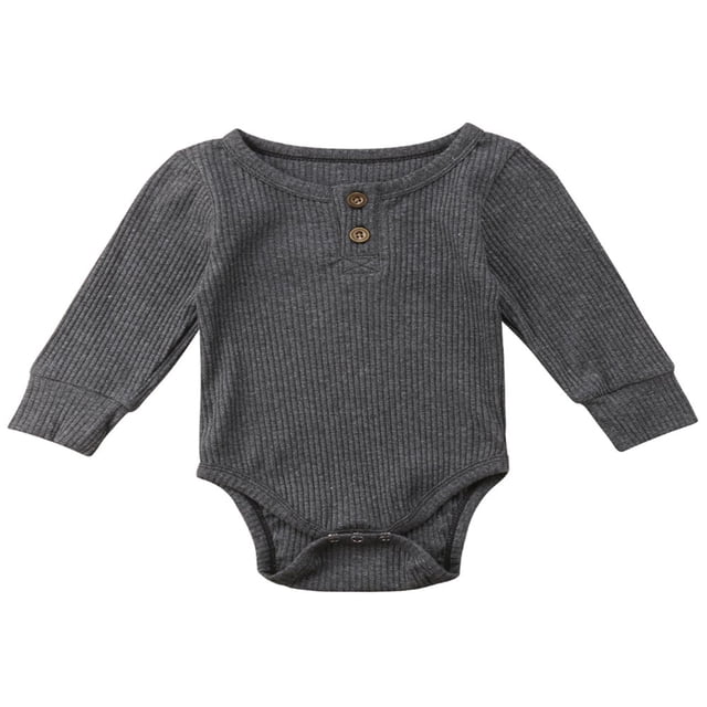 Combinaison une-Pièce Tricotée à Manches Longues Multicolore pour Nouveau-Né avec Boutons