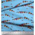 thumbnail image 2 of Soimoi Georgette Viscose Fabric Colorful Bird Decor Fabric Printed Yard 42 Inch Wide, 2 of 3