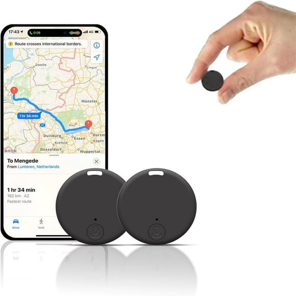 CUITING EasyFind Mini GPS Tracker for Vehicles Mini Worldwide GPS Tracker Car Locator Tracker Car Vehicle Tracking Anti-Lost Locator for Tracking System (Black 2pcs)