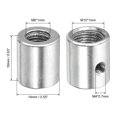 thumbnail image 2 of Unique Bargains Écrou de Raccord Rond M10 à M8 Adaptateur Filetage Convertisseur de Manchon Connecteur de Tige Tube Écrou Argent 15 Pack, 2 of 4