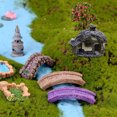 thumbnail image 2 of Fairy Garden Kit Synthetic Resin Durable Beautiful Eye-catching Porable Terrarium Decor Different Display Balcony Decoration Gray, 2 of 6