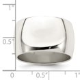 thumbnail image 2 of Bague Anneau Demi-Ronde 12 mm Taille 10 en Argent Sterling 925, 2 of 2