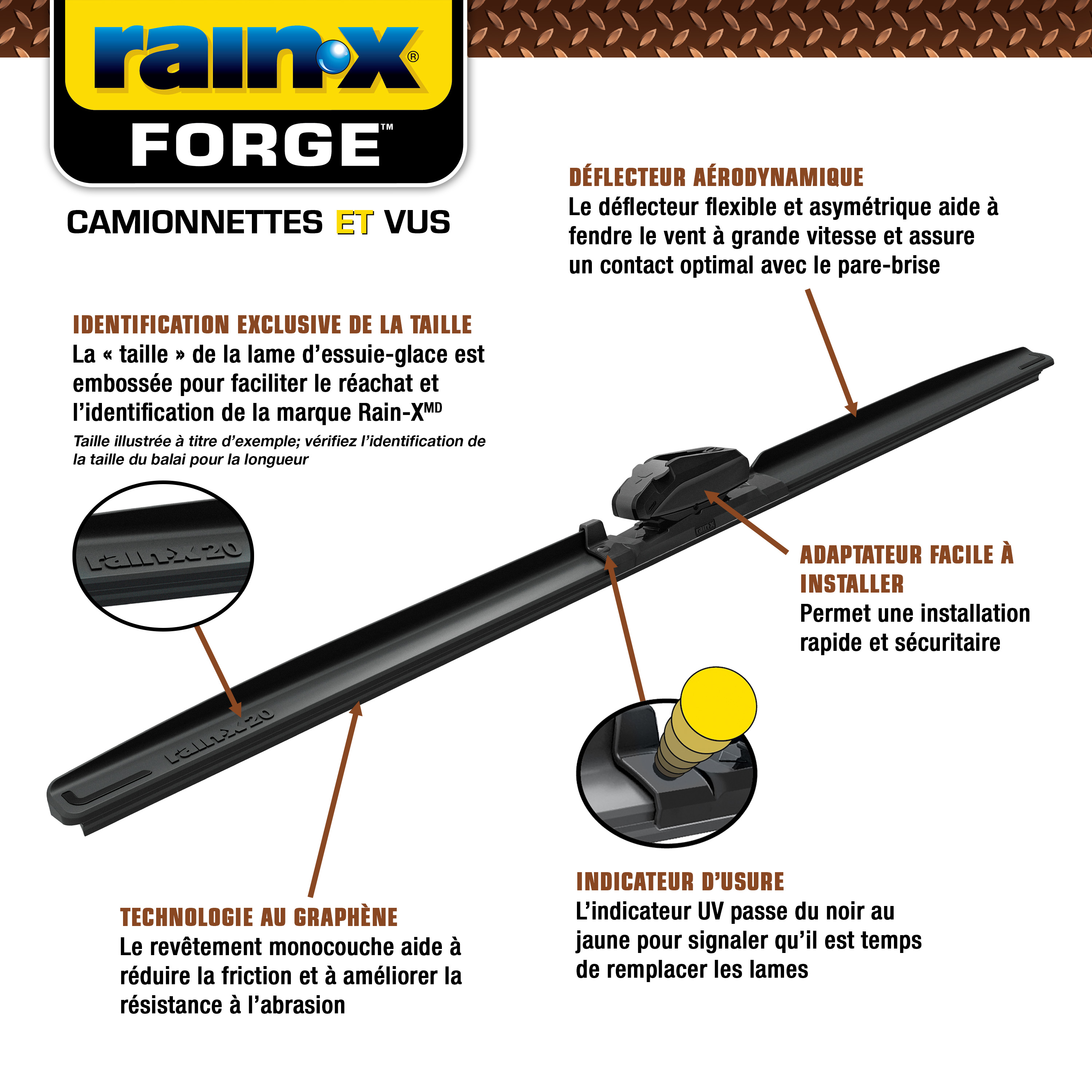 Rain-X Forge Truck and SUV windshield wiper blade, 22 inch