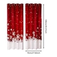 thumbnail image 3 of TIELUTT Rideaux Imprimés pour les Fêtes 2 Pcs de Rideaux Plats 2D Imprimés Rouges avec Flocon de Neige et Draperies 54 Pouces de Long 100 X 84 Rideaux Charmant Rideau de Douche Draperies Thermiques Extra Lourd Douche Transparente, 3 of 6
