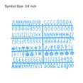 thumbnail image 2 of Uxcell Felt Letter Board Letters Numbers Symbols 3/4 inch Blue Alphabet Message Board Changeable, 2 of 6