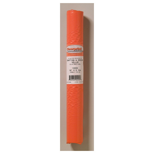 CHARTPAK , INC. 10101120 Rouleau de Vélin à Impression Transparente 1000H 18 Po X 5 Vg Non Imprimé