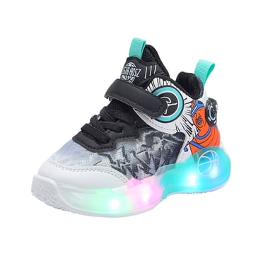 Espadrilles Garçons à DEL Lumineuses Chaussures de Baseball pour Enfants 9 Chaussures Montantes Chaussures pour Enfants Taille 4 Chaussures Filles Décontractées de Marche Athlétiques Tout-Petits Chaussures Garçons Grande Taille Chaussures de Tennis Garçons Enfants Chaussures Confortables
