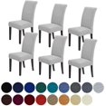 thumbnail image 1 of Stretch Chair Covers for Dining Room Set of 6, Removable Washable Dining Room Chair Covers, Dining Chair Slipcovers Seat Protector, Great for Home and Banquet Decoration (Sliver, 6 Pack), 1 of 7
