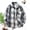 Blue, variant on Men's Spring Autumn Casual Check Print Long Sleeve Shirt Loose Fit Everyday Wear for Relaxed Daily Outings