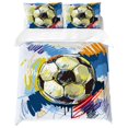 thumbnail image 1 of Soccer Duvet Cover Set 3D Printed Quilt Cover Set with 2 Pillowcases, 1 of 6