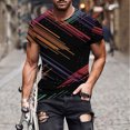 thumbnail image 1 of Qertyioot T-shirt à Manches Courtes Imprimé pour Hommes Col Rond Mode Décontractée Manches Courtes Liquidation, 1 of 5