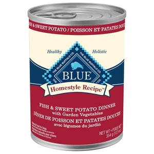 Blue Buffalo Homestyle Recipe Fish & Sweet Potato Dinner Wet Dog Food, Can 500g