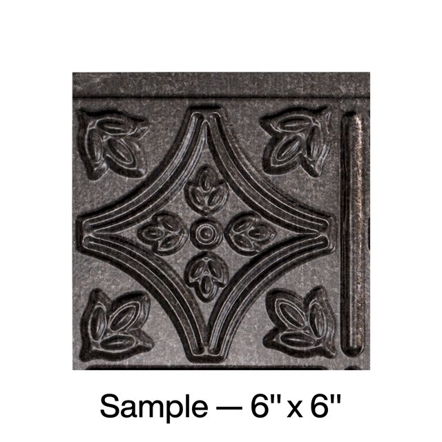 Fasade Traditional Style/Pattern 1 Decorative Vinyl Backsplash Panel Smoked Pewter 6X6 Inch Sample